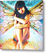 Fairy Tales Stained Glass Metal Print