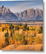 Fall Foliage In The Teton Valley Metal Print