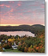 Fall Morning Over Waterford Village Metal Print