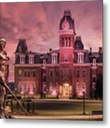 Famous Mountaineer Statue In Front Of Woodburn Hall At West Virg Metal Print