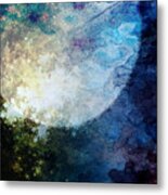 Fantasy Moon Purple Metal Print