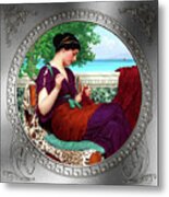 Far Away Thoughts C1911 By John William Godward Fine Art Xzendor7 Old Masters Reproductions Metal Print