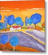 Faraway Farm Metal Print