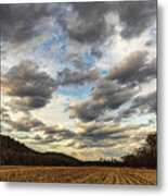 Farm Field In The Pocono Mountains Metal Print