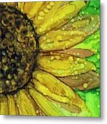 Farmhouse Sunflower Painting Metal Print