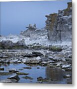 Faro Island Rocky Shore Metal Print