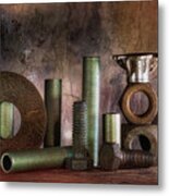 Fasteners In Still Life Metal Print