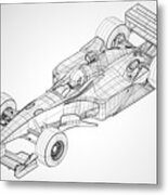 Ferrari Formula F1 Original Blueprint 2000 Metal Print