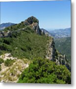 Ferrer Mountain Ridge And View Of Puig Campana Metal Print