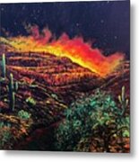 Fire In The Arizona Sky Metal Print