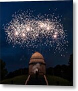 Fireworks At Mckinley Memorial 5 Metal Print