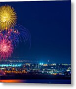 Fireworks Over San Diego Metal Print