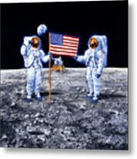 First Men On The Moon Metal Print