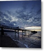 Fish & Chips By The Seaside Metal Print
