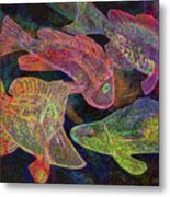 Fish Painting - Old School Metal Print