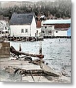 Fish Shack Sketch Metal Print