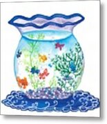 Fishbowl Aquarium Metal Print