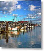 Fishing  Boats At The Marina Metal Print