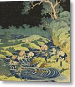 Fishing By Torch In Kai Province From The Series One Thousand Pictures Of The Ocean Metal Print