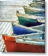 Five Small Boats Metal Print