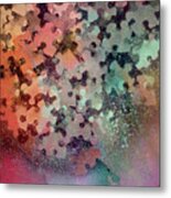 Floral Abstract - Puzzle Bouquet Metal Print