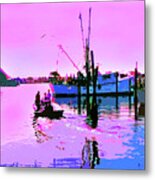 Florida Fishing Dock Metal Print