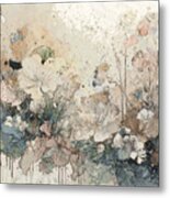 Flowers In The Pale Early Light Metal Print