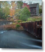 Flowing Water Past The Mill Metal Print
