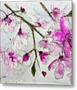 Fluffy Cherry Blossoms 4 Metal Print