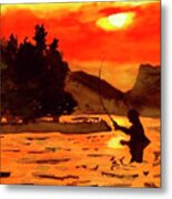 Fly Fishing Metal Print