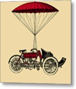 Flying Motorcycle Metal Print