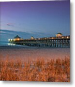 Folly Beach Pier Before Sunrise Metal Print