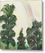 Forest Rainbow Metal Print