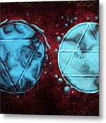 Four Elements Symbols Painting, Alchemy Metal Print