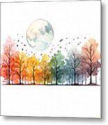 Four Seasons Wonderland - Four Seasons Paintings Metal Print
