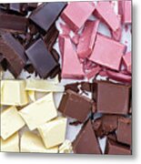 Four Types Of Chocolate Metal Print