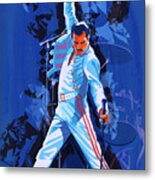 Freddie Mercury Illustration Metal Print