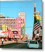 Fremont Street From The West In The Afternoon 1960s Metal Print