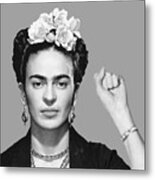 Frida Kahlo Mug Shot Mugshot Metal Print