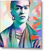 Frida Khalo Portrait Metal Print