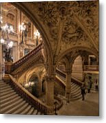 From The Grotto To The Grand Staircase Palais Garnier Opera House Paris Metal Print