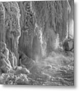 Frozen Waterfall Metal Print