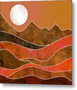 Full Moon Magic - Gold Metal Print