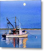 Full Moon Over Chatham Metal Print