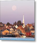 Full Moon Over Portsmouth Nh Metal Print