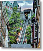 Funicular At Quebec City Metal Print