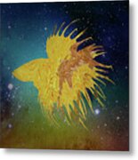 Galaxy Crowntail Betta Fish Metal Print