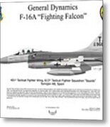 General Dynamics F-16a Fighting Falcon 613tfs Metal Print