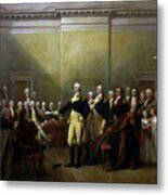 General Washington Resigning His Commission Metal Print