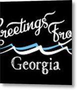Georgia Water Waves Metal Print
